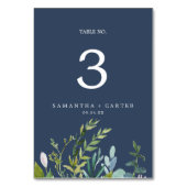 Summer Greenery | Tischnummer der Marine (Rückseite)