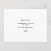 Summer Greenery Tropical Eukalyptus Bridesmaid Einladungspostkarte (Rückseite)