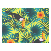 Summer Greenery Tropical Toucan Jungle Foliage  Tischdecke (Vorderseite (Horizontal))