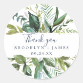 Summer Greenery Vielen Dank für den Sticker (Vorderseite)