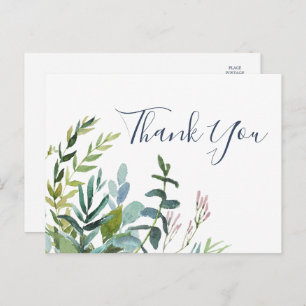 Summer Greenery Vielen Dank Postcard Postkarte