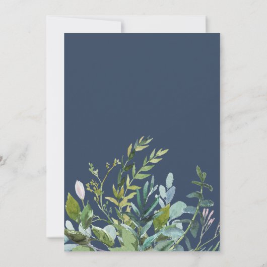 Summer Greenery Wedding Einladung (Rückseite)