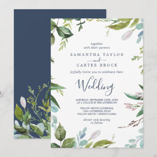 Summer Greenery Wedding Einladung