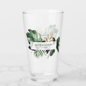 Summer Greenery Wedding Glas (Rückseite)