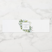 Summer Greenery Wedding Wasserflaschenetikett (Einzelnes Label)