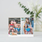 Summer Greetings Beach Postkarte (Stehend Vorderseite)