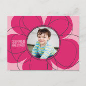 Summer Greetings Bloom Postkarte (Vorderseite)