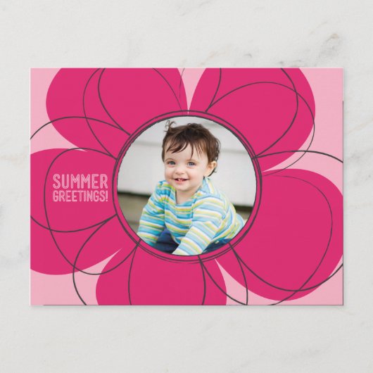 Summer Greetings Bloom Postkarte (Vorderseite)