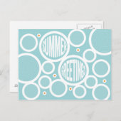 Summer Greetings Circles Postkarte (Vorne/Hinten)