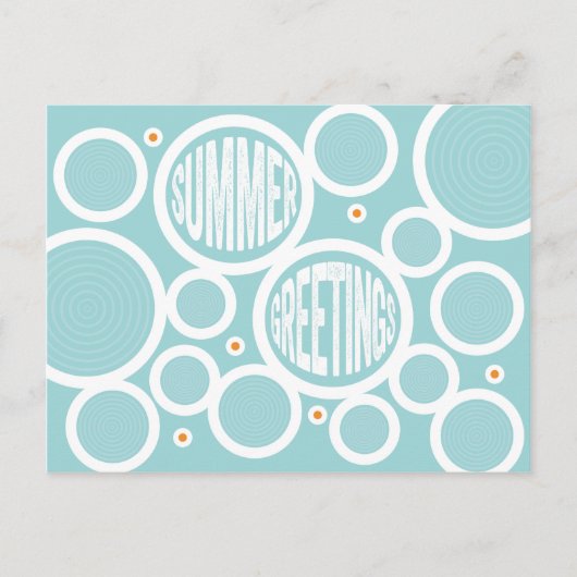 Summer Greetings Circles Postkarte (Vorderseite)
