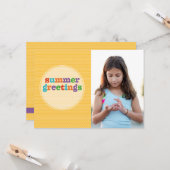 Summer Greetings Sunshine Flat Karte (Vorderseite/Rückseite Beispiel)