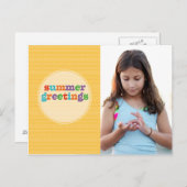 Summer Greetings Sunshine Postkarte (Vorne/Hinten)