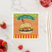 Summer GRILLEN Cheeseburger Name hinzufügen Serviette (Beispiel)