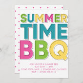 SUMMER-GRILLEN EINLADUNG (Vorne/Hinten)