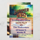 Summer GRILLEN Grilling and Chilling Einladung (Vorne/Hinten)