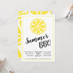 Summer GRILLEN Lemon Outdoor Barbecue Party Einlad Einladung
