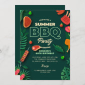 Summer GRILLEN Party Einladung (Vorne/Hinten)