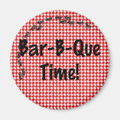 Summer GRILLEN Picnic auf Red Table Cloud Magnet (Vorne)