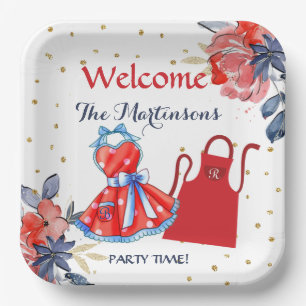 Summer GRILLEN Picnic Personalisiert Pappteller