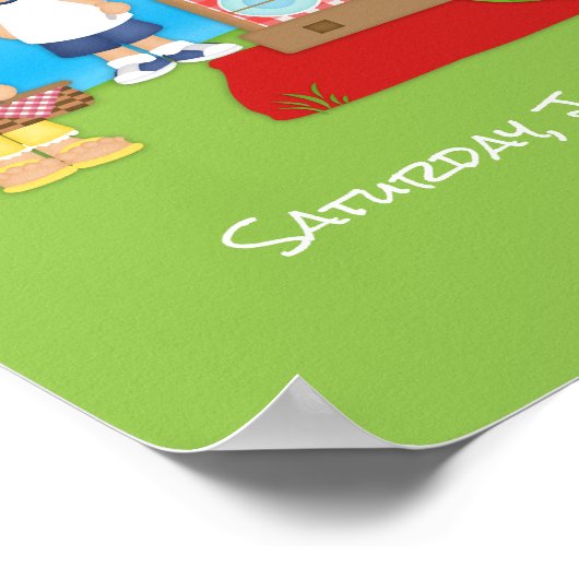 Summer GRILLEN Picnic Poster (Ecke)