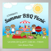Summer GRILLEN Picnic Poster (Vorne)