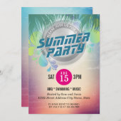 Summer GRILLEN / SWIMMING / MUSIK Party Einladung (Vorne/Hinten)