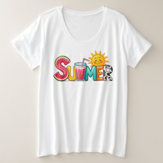 Summer große größe T-Shirt (Design vorne)