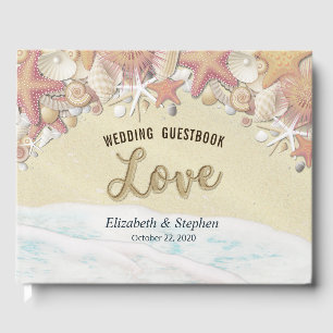 Summer Guestbook Summer Beach Starfish Muscheln Gästebuch