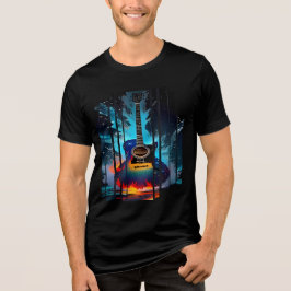 Summer Guitar Guitarist Shirt, Beachy Vibes Sunny Tri-Blend Shirt