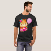 Summer Hamster und Pink Balloon Kostüm Niedlich T-Shirt (Vorne ganz)