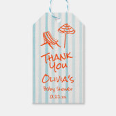 Summer Hand Drawing Orange Baby On Board Baby Dusc Geschenkanhänger (Vorderseite)