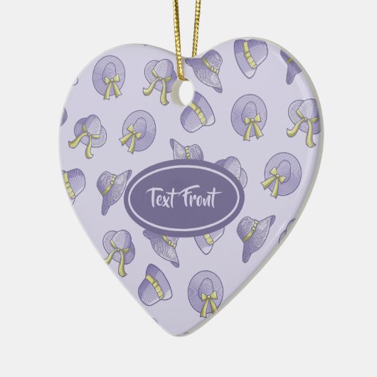 Summer Hats Lilac Keramik Ornament (Links)