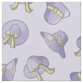 Summer Hats Lilac Pattern Stoff (Nahaufnahme)