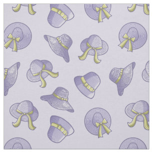 Summer Hats Lilac Pattern Stoff