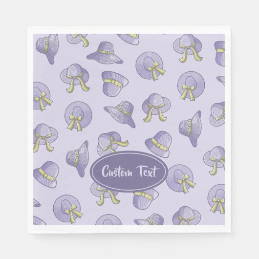 Summer Hats Lilac Serviette (Vorderseite)