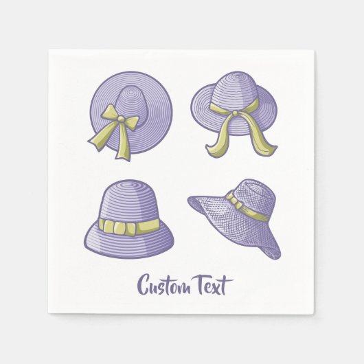 Summer Hats Lilac Serviette (Vorderseite)