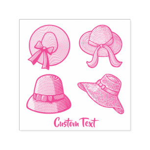 Summer Hats Pink Permastempel