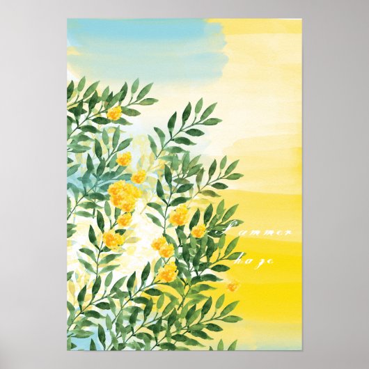 Summer Haze Aquarellposter Poster (Vorne)