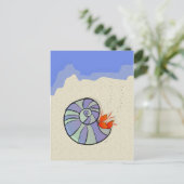 Summer Hermit Crab Postcard Postkarte (Stehend Vorderseite)