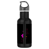 Summer High Heel Shoes Hot Pink Blume Edelstahlflasche (Rückseite)