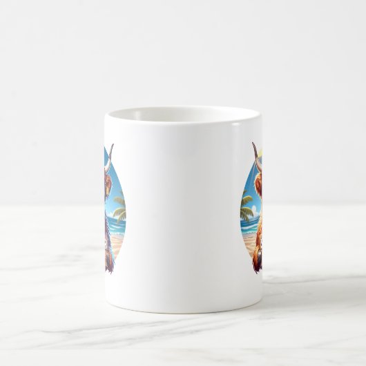 Summer Highland Cow Kaffeetasse (Mittel)