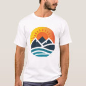 Summer Hilly Beach Design T-Shirt (Vorderseite)