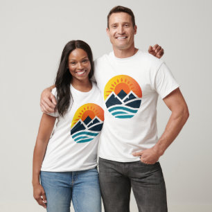 Summer Hilly Beach Design T-Shirt