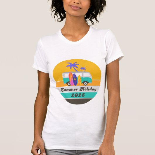 Summer Holiday 2025 Tee, Family trip, vacation T-Shirt (Vorderseite)