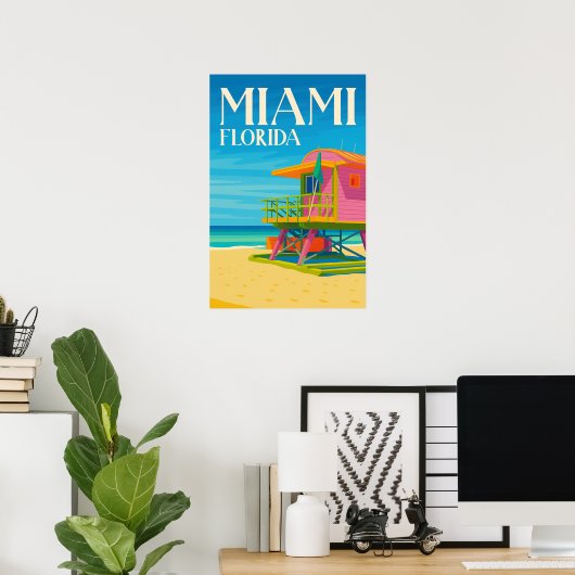 Summer Holiday Destination Florida  Poster (Heimbüro)