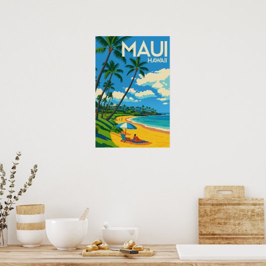 Summer Holiday Destination Hawaii Poster (Küche)