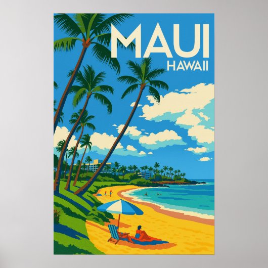 Summer Holiday Destination Hawaii Poster (Vorne)