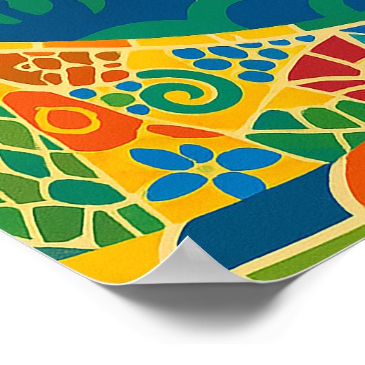 Summer Holiday Destination Spain  Poster (Ecke)