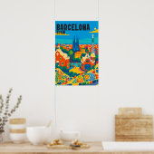 Summer Holiday Destination Spain  Poster (Küche)
