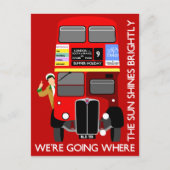 Summer Holiday London Red Double Decker Movie Bus Postkarte (Vorderseite)